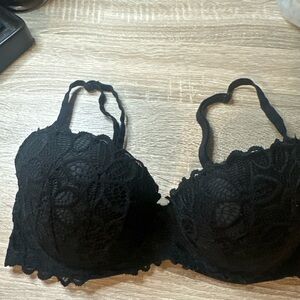 Pink By Victoria’s Secret Date, Push-Up Black Lace Bra Size 34D